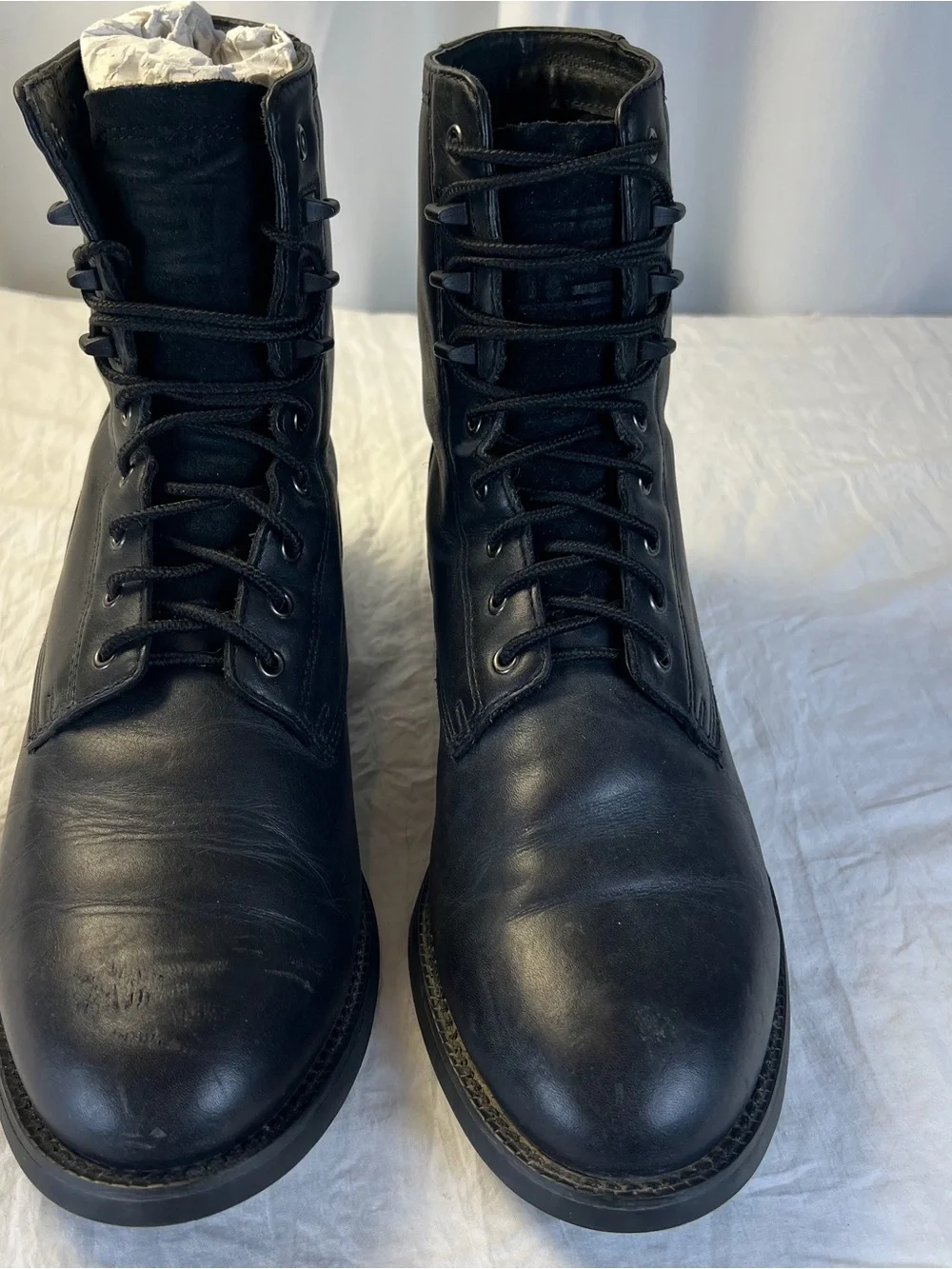 Ariat Heritage Lacers Black Leather 8’’ Boots Men’s Paddock Western 32502 sz8.5